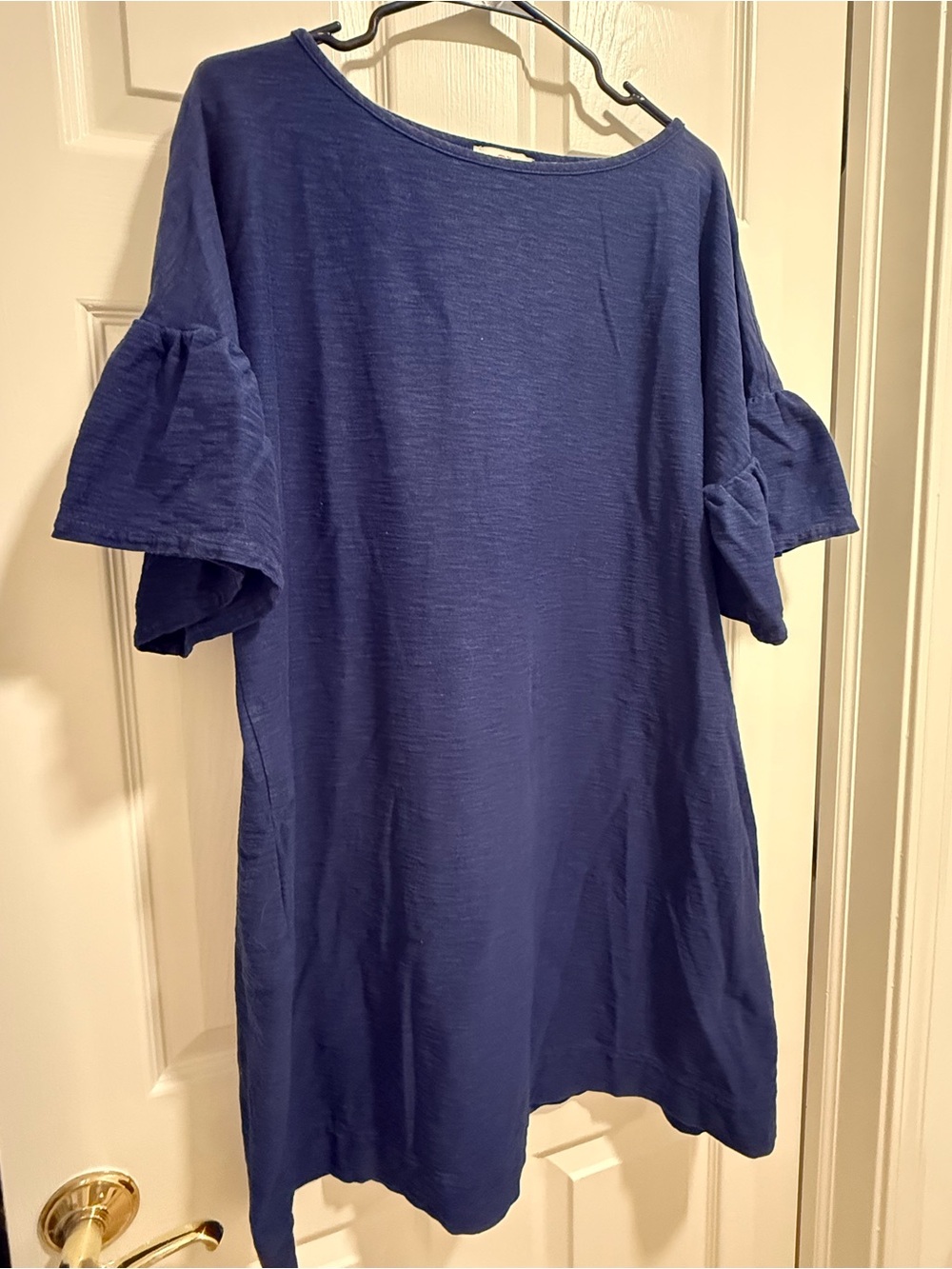 Vineyard Vines Navy Ruffle Sleeve Dress